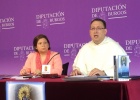 Carmen Mateos junto a Luis Miguel García Palacios, organizador del Encuentro